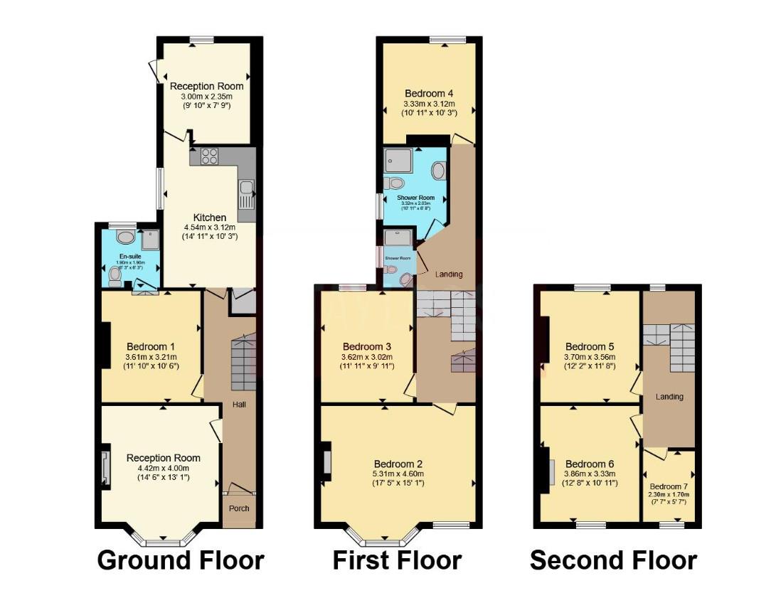 Floorplan for Claude Road,  Roath, Cardiff